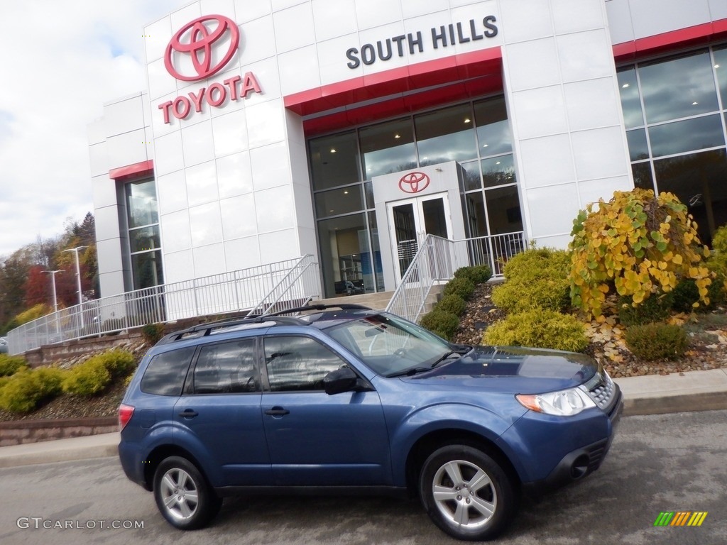 2012 Forester 2.5 X - Marine Blue Metallic / Black photo #2