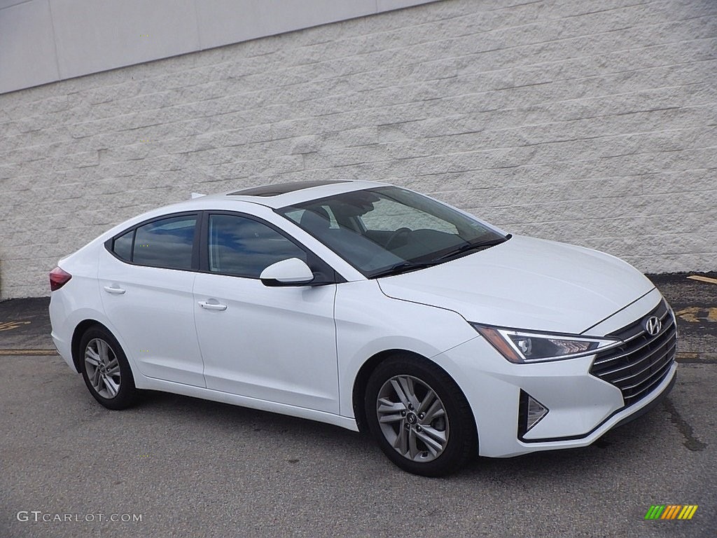 2020 Elantra Value Edition - Quartz White Pearl / Black photo #1