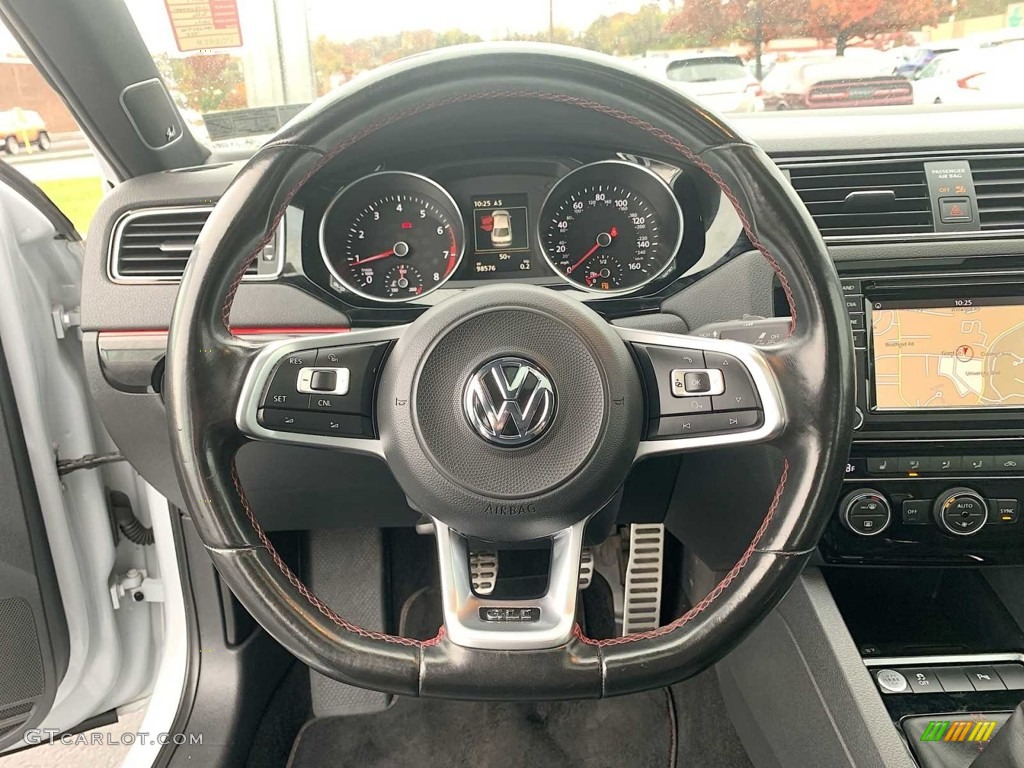 2017 Volkswagen Jetta GLI 2.0T Titan Black Steering Wheel Photo #146738335