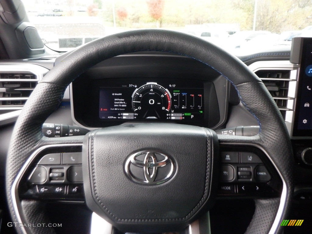 2022 Toyota Tundra Platinum Crew Cab 4x4 Black Steering Wheel Photo #146738362