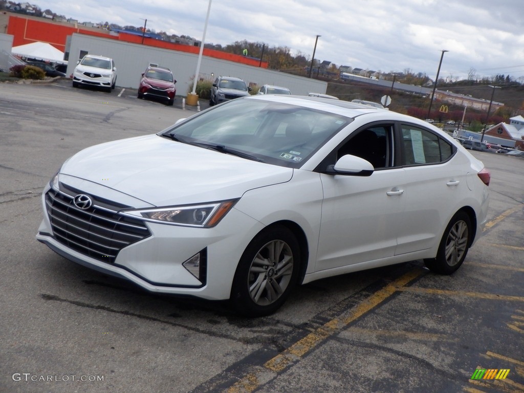 2020 Elantra Value Edition - Quartz White Pearl / Black photo #4