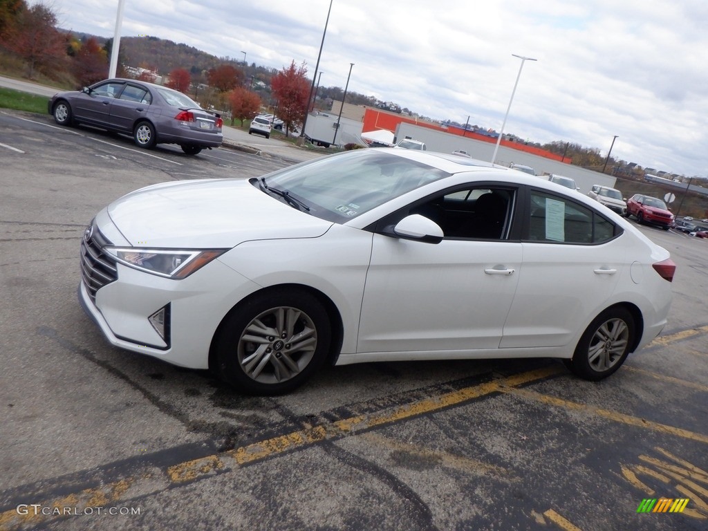 2020 Elantra Value Edition - Quartz White Pearl / Black photo #5