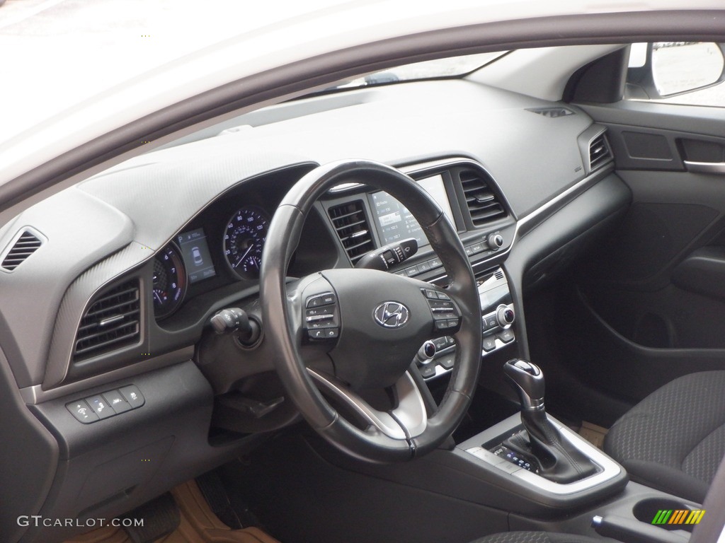 2020 Elantra Value Edition - Quartz White Pearl / Black photo #9