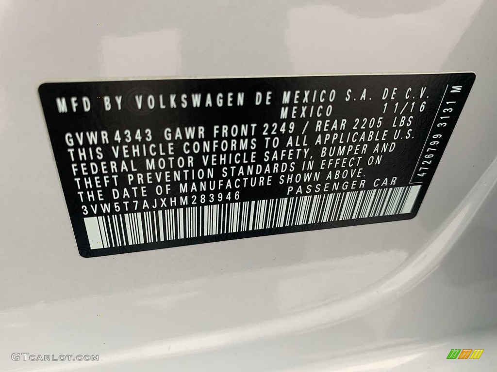 2017 Jetta GLI 2.0T - White Silver / Titan Black photo #33