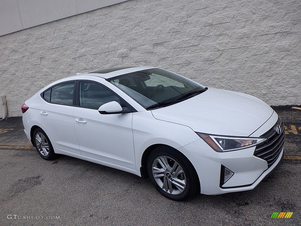 2020 Elantra Value Edition - Quartz White Pearl / Beige photo #1