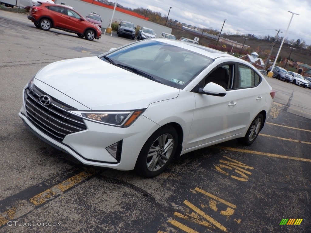 2020 Elantra Value Edition - Quartz White Pearl / Beige photo #3