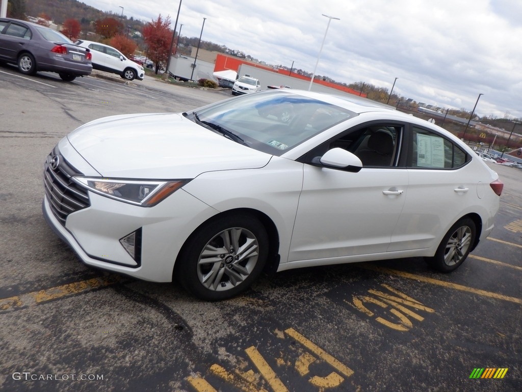 2020 Elantra Value Edition - Quartz White Pearl / Beige photo #4