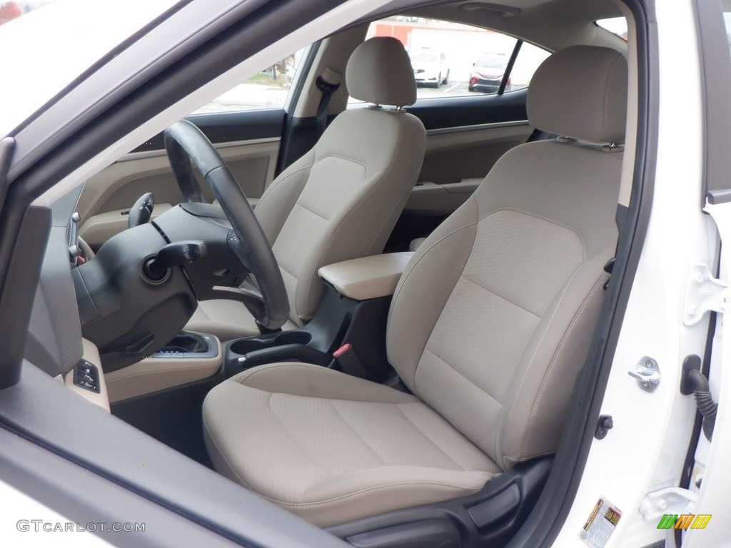 2020 Elantra Value Edition - Quartz White Pearl / Beige photo #11