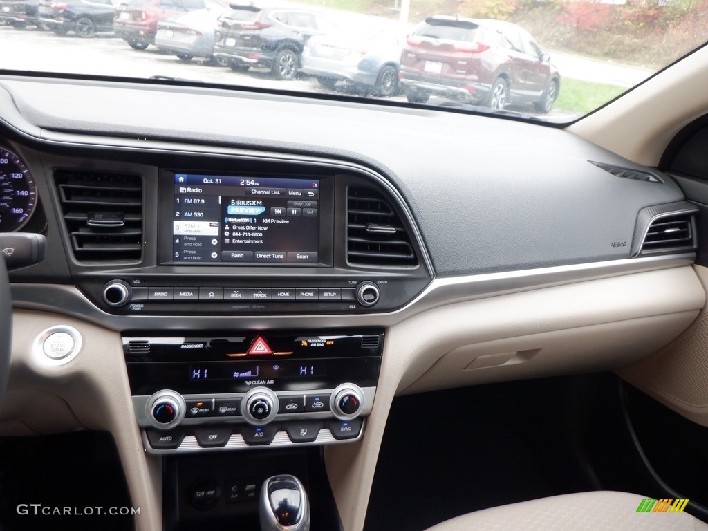 2020 Elantra Value Edition - Quartz White Pearl / Beige photo #14