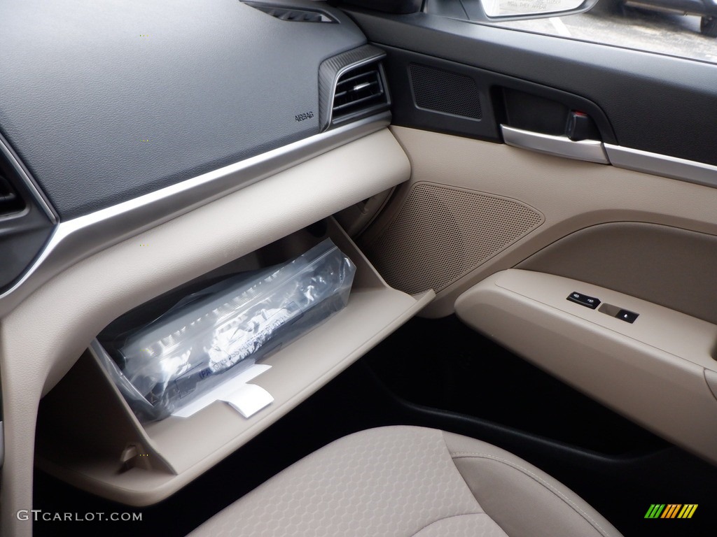 2020 Elantra Value Edition - Quartz White Pearl / Beige photo #24