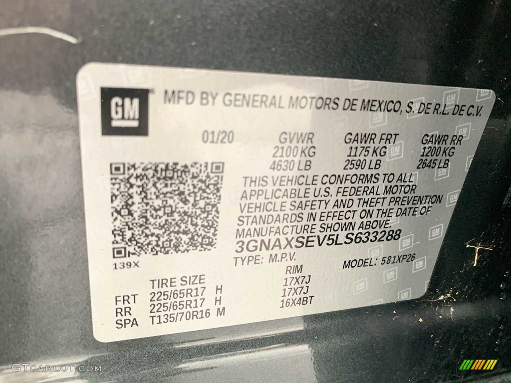 2020 Equinox LS AWD - Nightfall Gray Metallic / Ash Gray photo #32