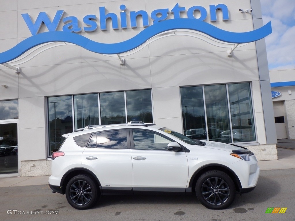 2016 RAV4 Limited Hybrid AWD - Blizzard Pearl / Nutmeg photo #2