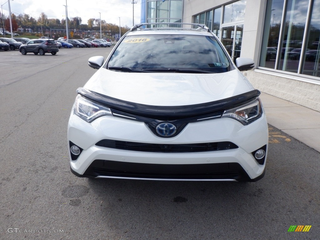 2016 RAV4 Limited Hybrid AWD - Blizzard Pearl / Nutmeg photo #14