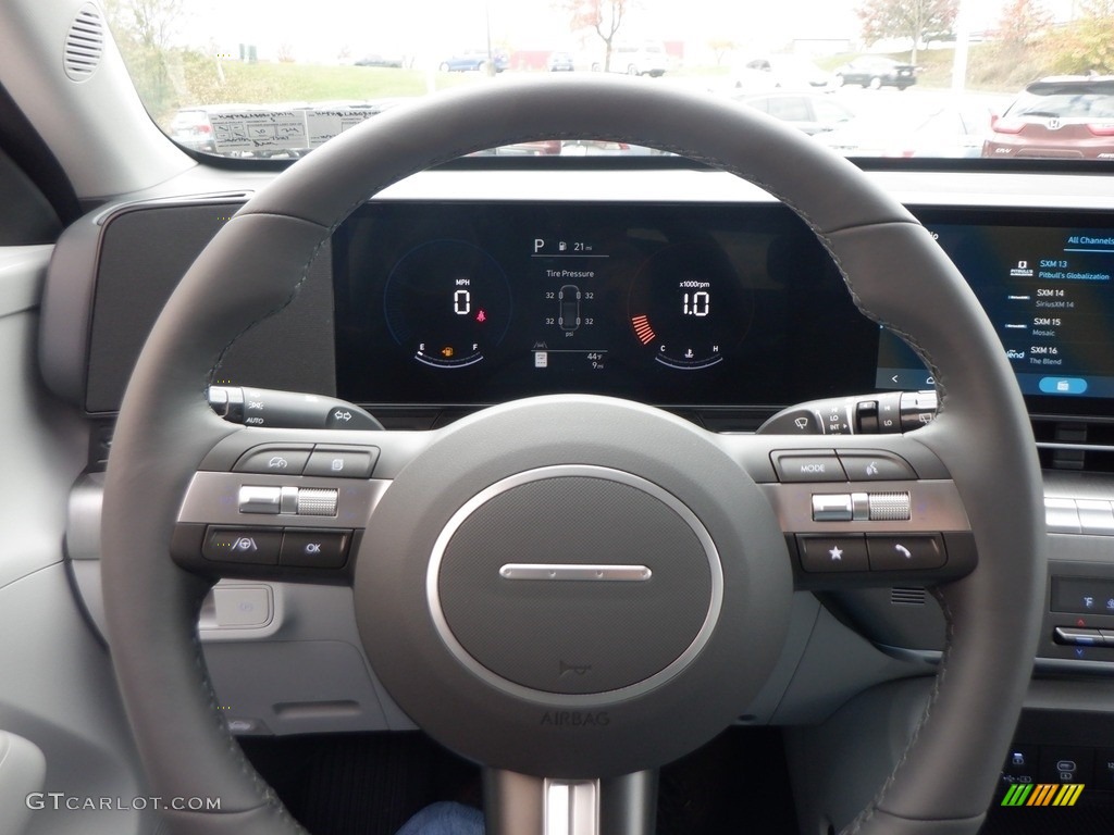 2024 Hyundai Kona SEL AWD Gray Steering Wheel Photo #146741434
