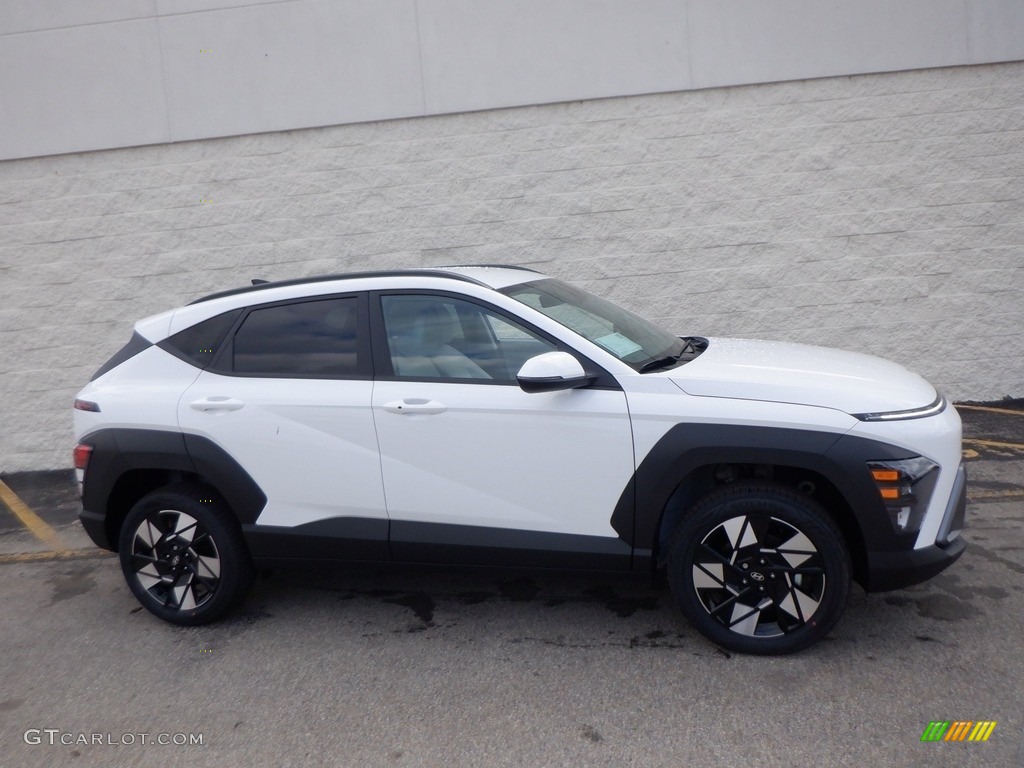 2024 Kona SEL AWD - Atlas White / Gray photo #2