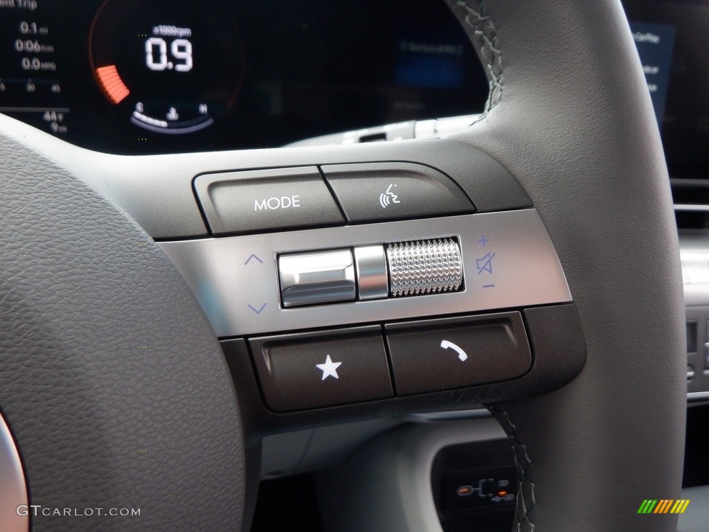 2024 Hyundai Kona SEL AWD Gray Steering Wheel Photo #146741626