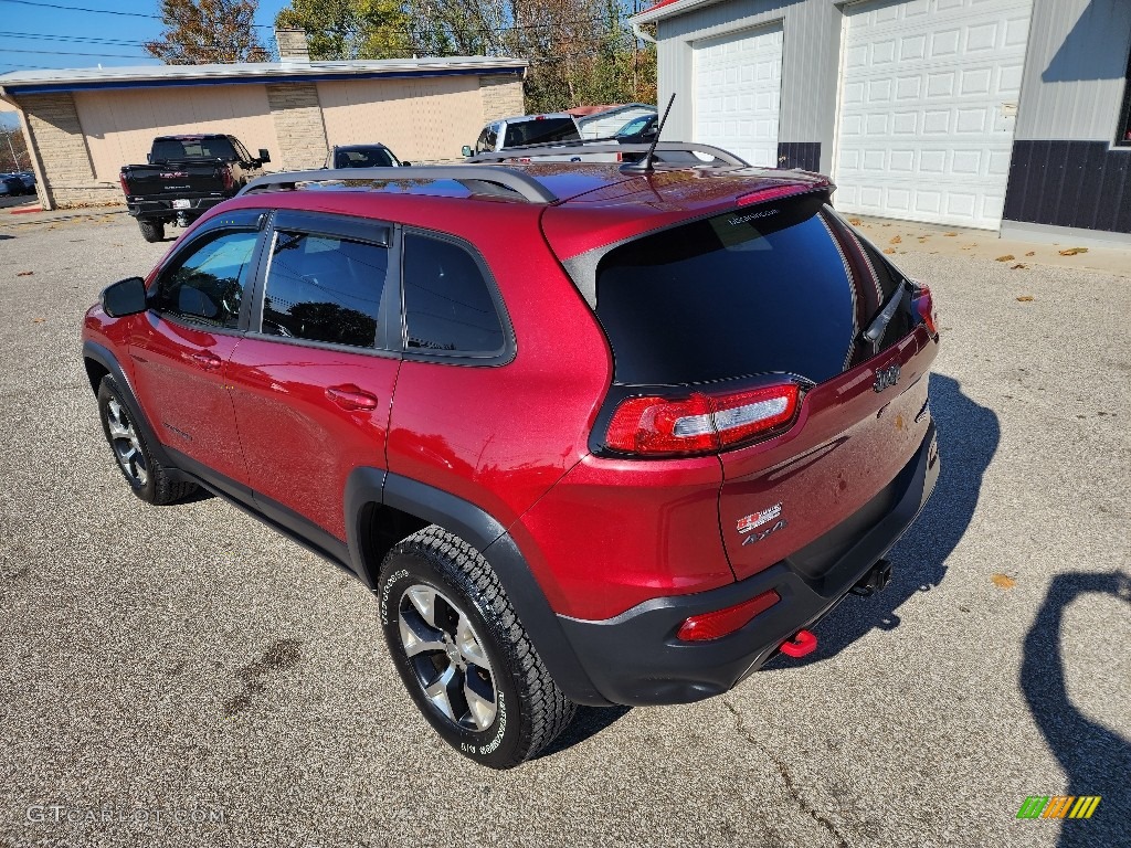 2015 Cherokee Trailhawk 4x4 - Deep Cherry Red Crystal Pearl / Trailhawk Black photo #2