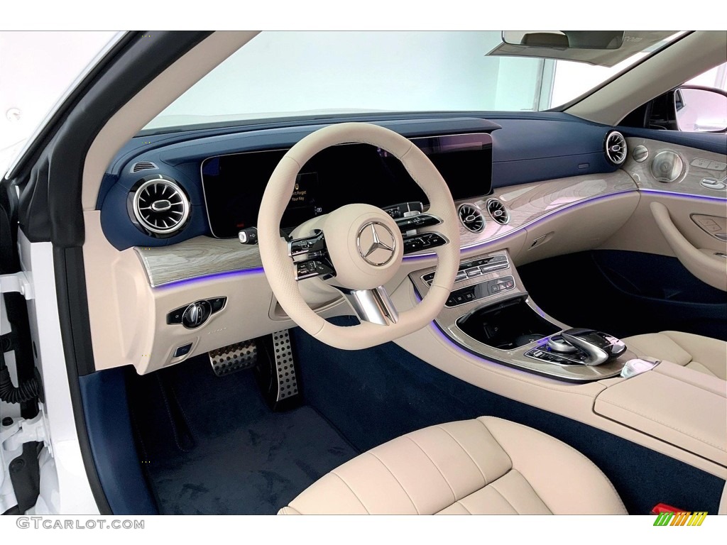Macchiato Beige/Yacht Blue Interior 2023 Mercedes-Benz E 450 Cabriolet Photo #146744035