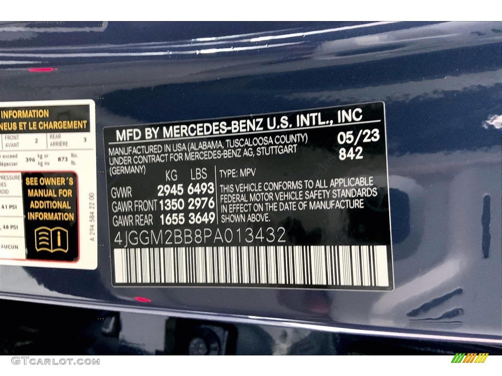 2023 Mercedes-Benz EQE 350+ SUV Color Code Photos