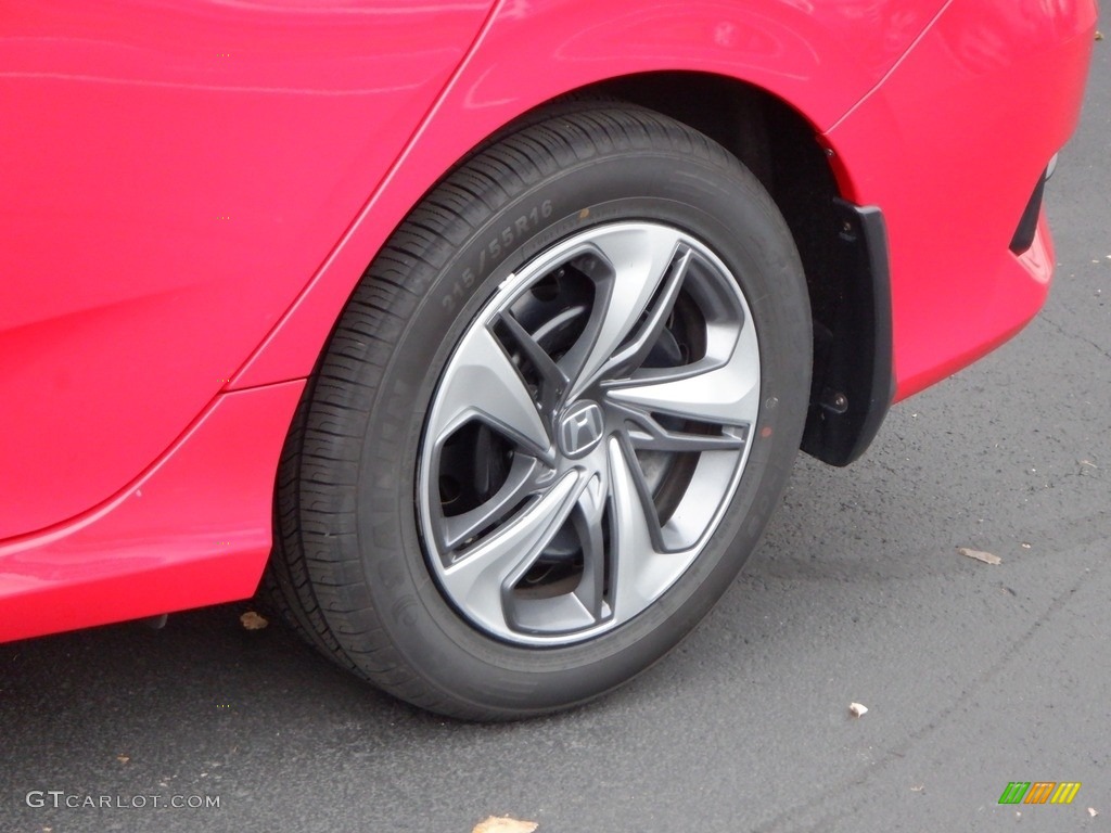 2019 Civic LX Sedan - Rallye Red / Black photo #3