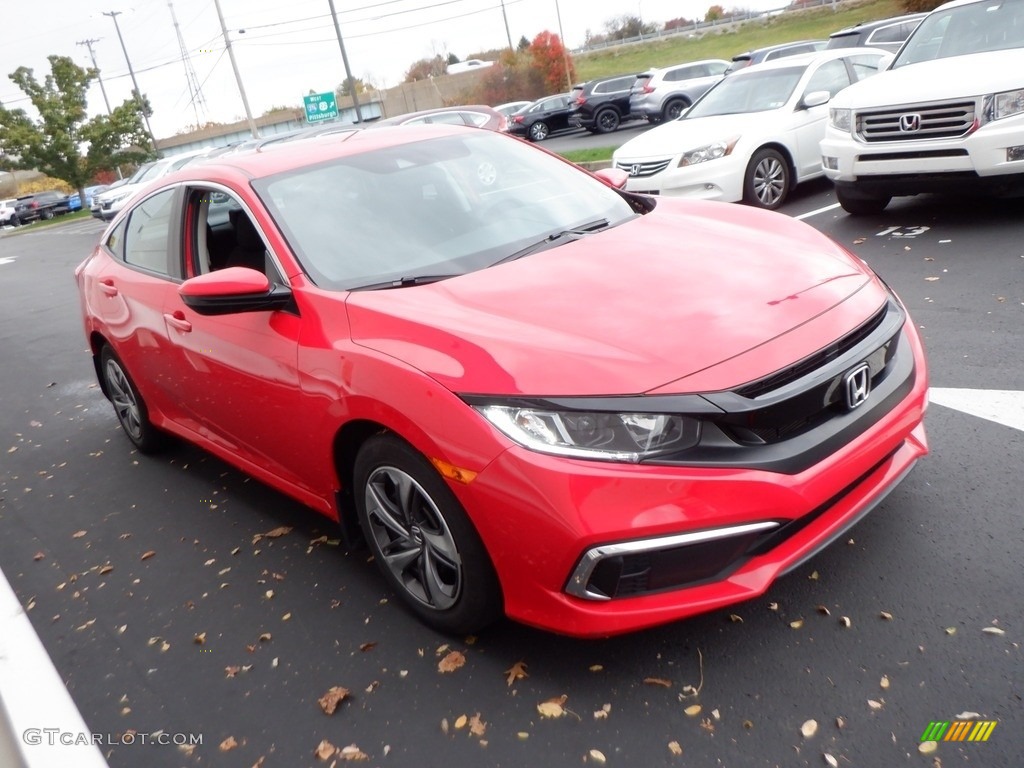 2019 Civic LX Sedan - Rallye Red / Black photo #5
