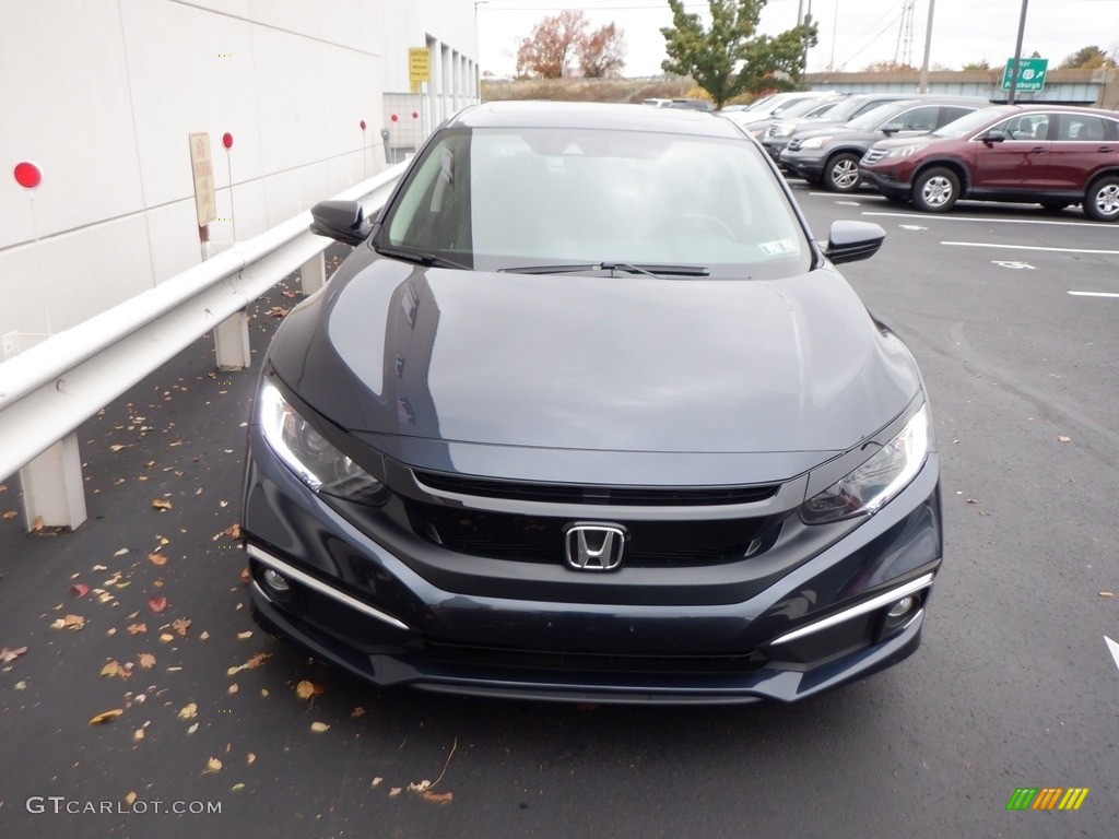 2020 Civic EX-L Sedan - Cosmic Blue Metallic / Black photo #3