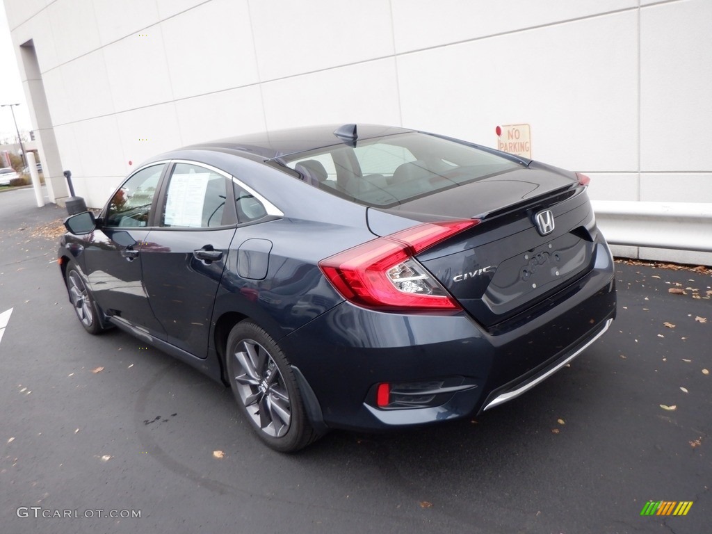 2020 Civic EX-L Sedan - Cosmic Blue Metallic / Black photo #7