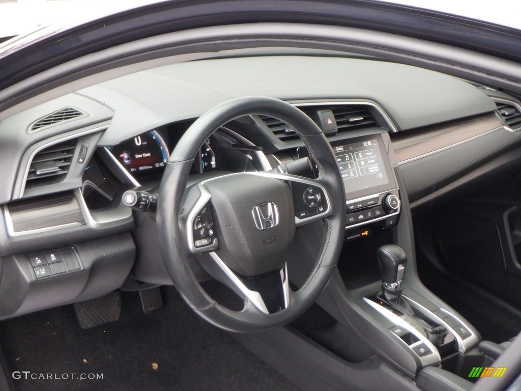 2020 Civic EX-L Sedan - Cosmic Blue Metallic / Black photo #10