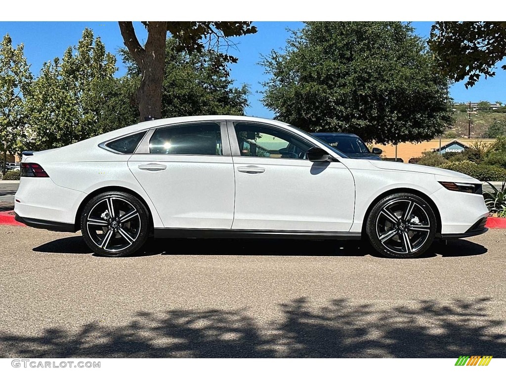 Platinum White Pearl 2024 Honda Accord Sport Hybrid Exterior Photo #146745595