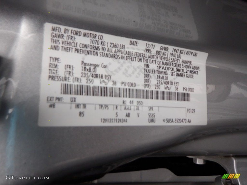 2013 Focus ST Hatchback - Ingot Silver / ST Smoke Storm Recaro Seats photo #32