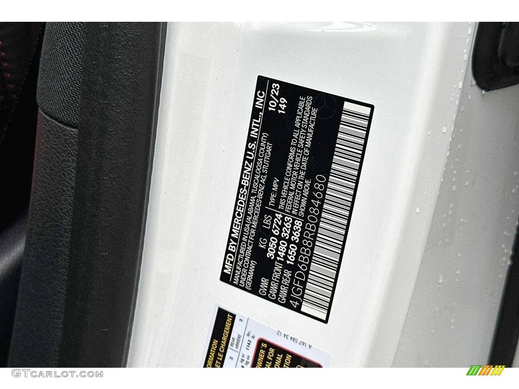 2024 GLE Color Code 149 for Polar White Photo #146746333