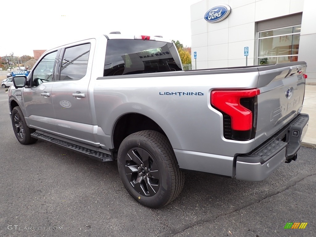 Iconic Silver Metallic 2023 Ford F150 Lightning XLT 4x4 Exterior Photo #146748593