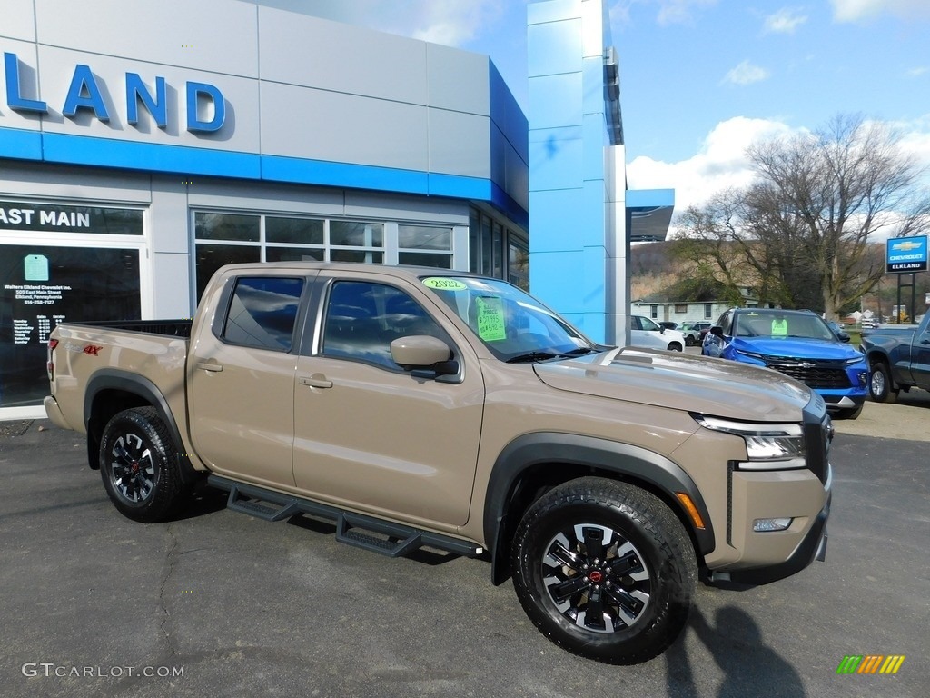 2022 Frontier Pro-4X Crew Cab 4x4 - Baja Storm / Sandstone photo #2