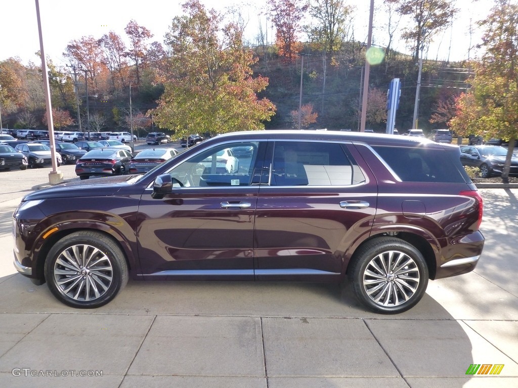 Sierra Burgundy 2024 Hyundai Palisade Calligraphy AWD Exterior Photo #146748830