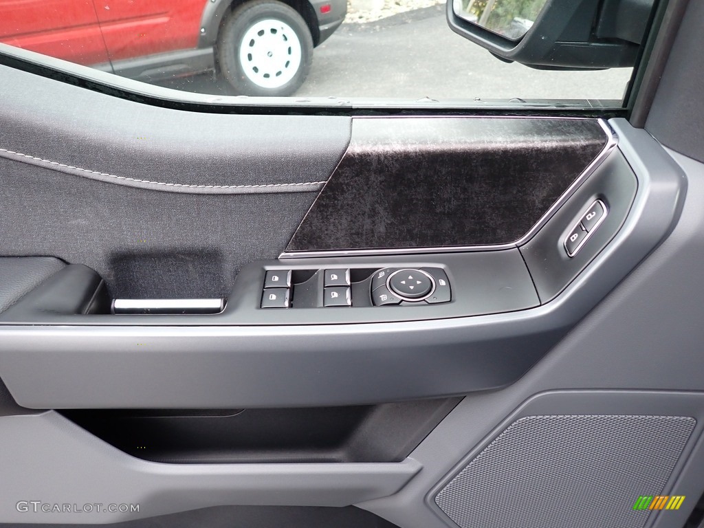 2023 Ford F150 Lightning XLT 4x4 Black/Slate Gray Door Panel Photo #146748926