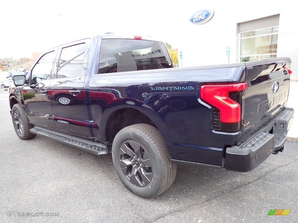 2023 F150 Lightning XLT 4x4 - Antimatter Blue Metallic / Black/Slate Gray photo #3