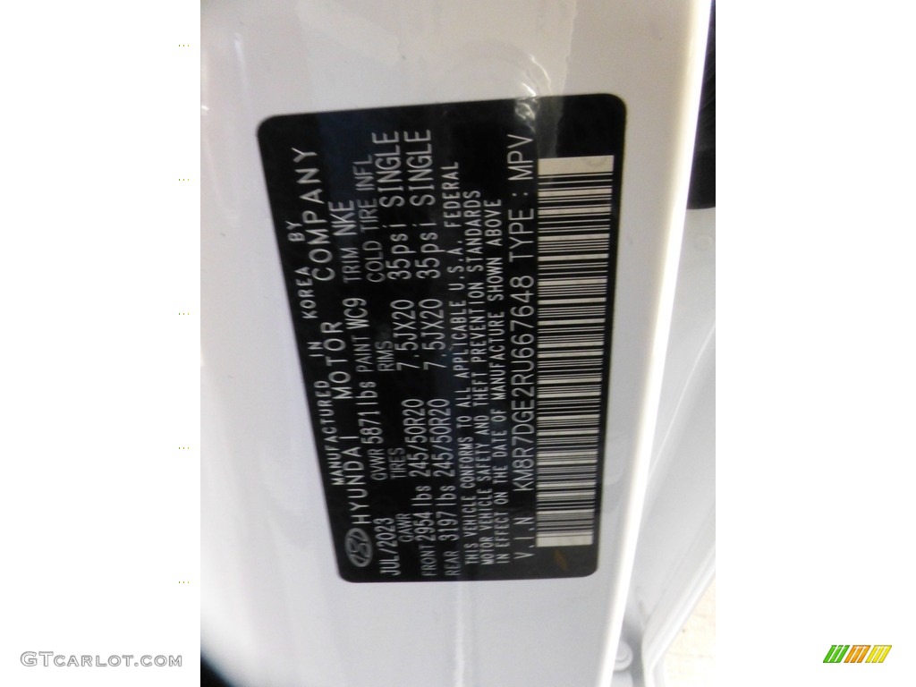 2024 Palisade Calligraphy Night Edition AWD - Hyper White / Black photo #18