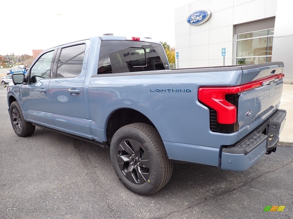 Azure Gray Metallic Tri-Coat 2023 Ford F150 Lightning Lariat 4x4 Exterior Photo #146749544