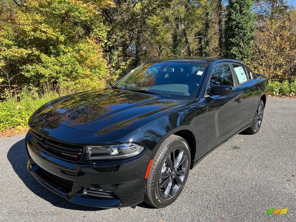 Pitch Black 2023 Dodge Charger SXT AWD Blacktop Exterior Photo #146750132