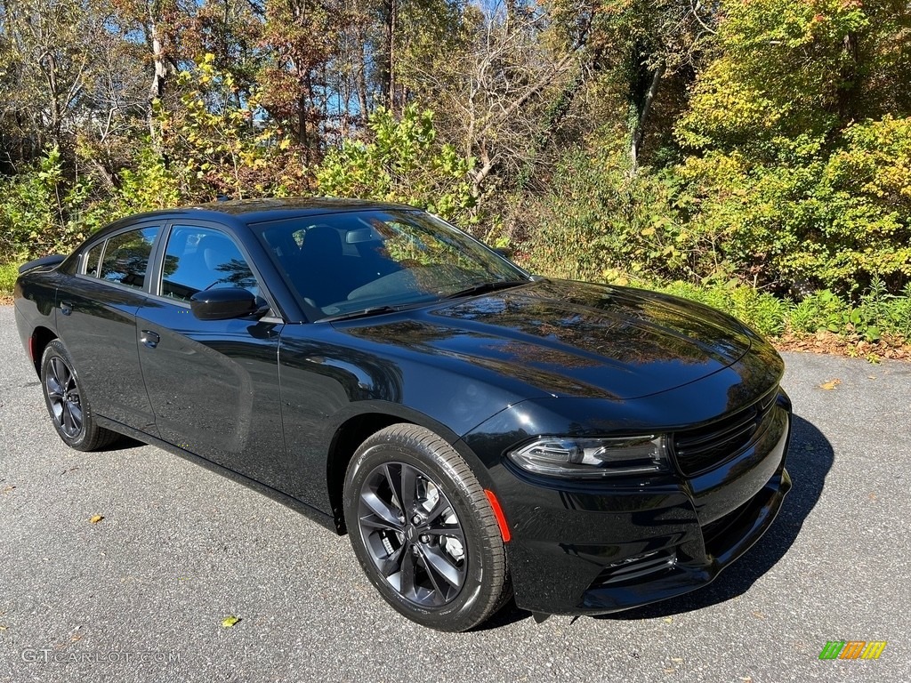Pitch Black 2023 Dodge Charger SXT AWD Blacktop Exterior Photo #146750177