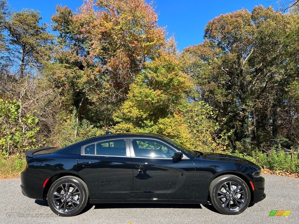 2023 Charger SXT AWD Blacktop - Pitch Black / Black photo #5