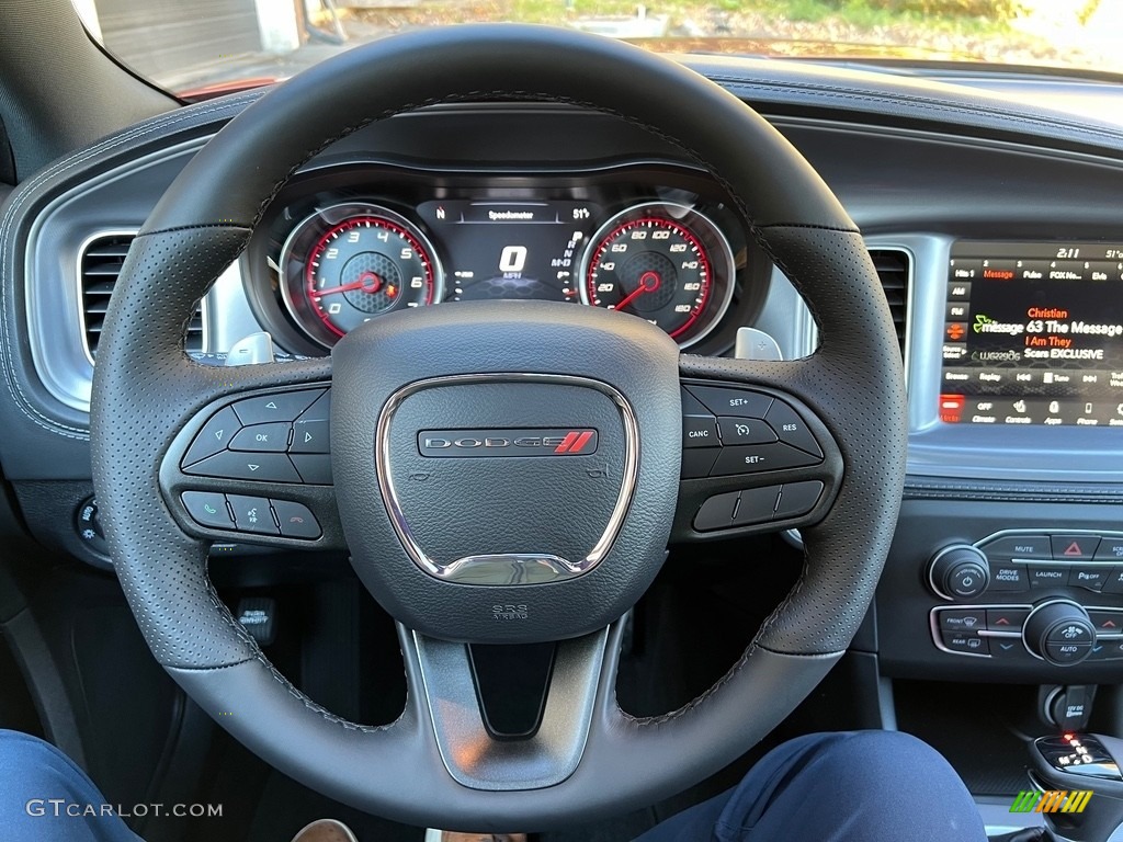 2023 Dodge Charger Scat Pack Plus Black Steering Wheel Photo #146750843