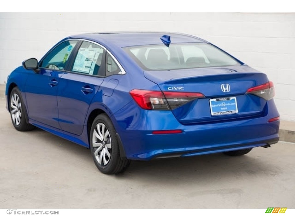 2024 Civic LX Sedan - Aegean Blue Metallic / Black photo #2