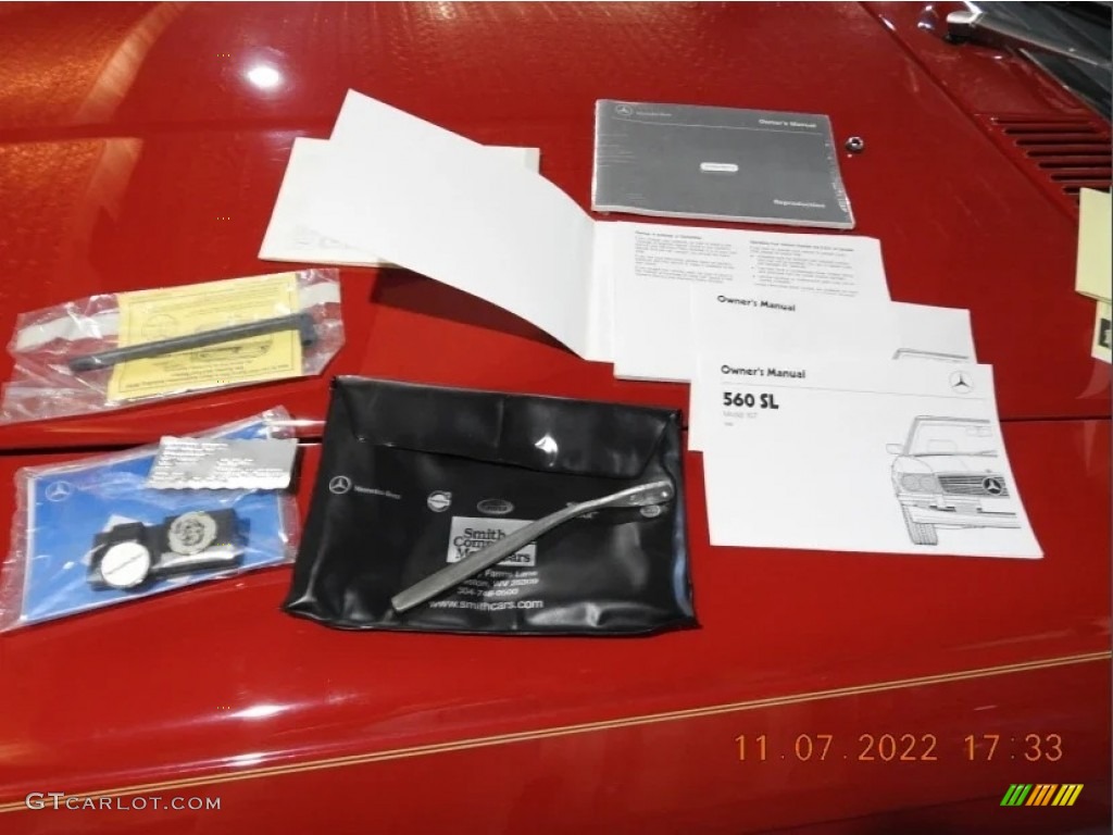 1986 Mercedes-Benz SL Class 560 SL Roadster Books/Manuals Photos