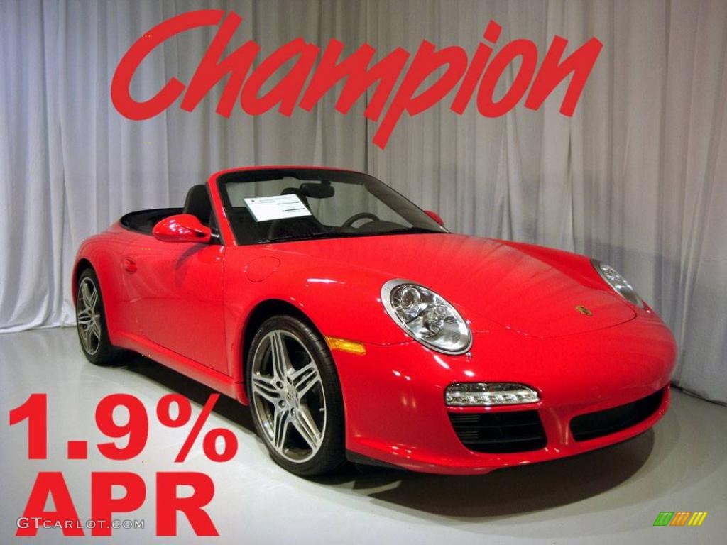 2009 911 Carrera Cabriolet - Guards Red / Black photo #1