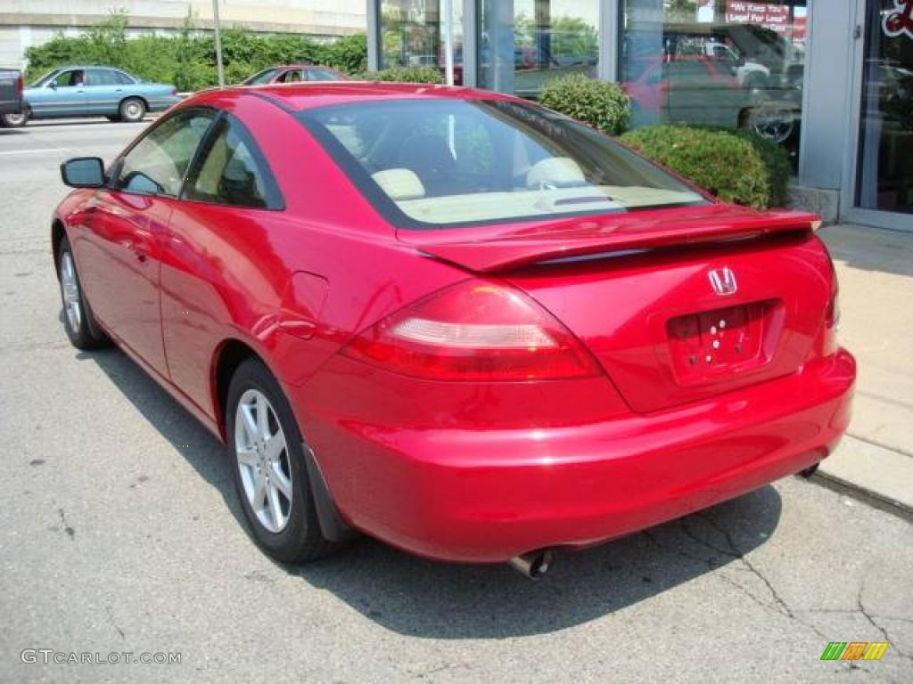 2003 Accord EX V6 Coupe - San Marino Red / Ivory photo #2