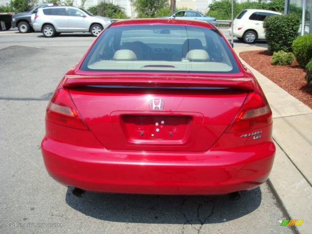 2003 Accord EX V6 Coupe - San Marino Red / Ivory photo #3