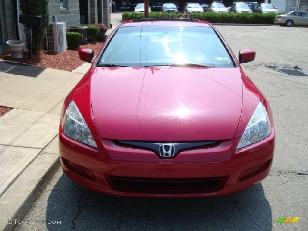 2003 Accord EX V6 Coupe - San Marino Red / Ivory photo #6
