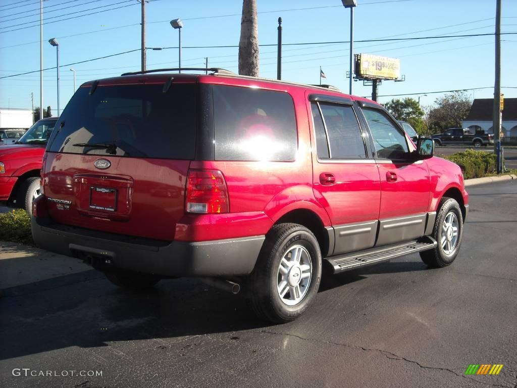 2003 Expedition XLT - Laser Red Tinted Metallic / Flint Grey photo #3