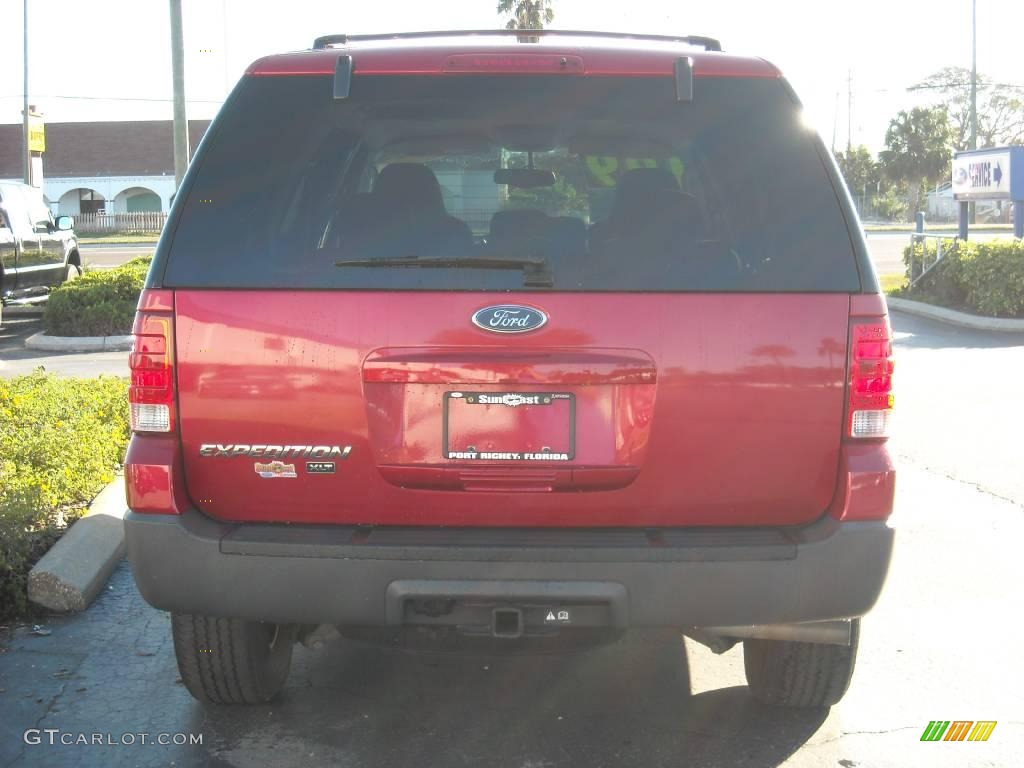 2003 Expedition XLT - Laser Red Tinted Metallic / Flint Grey photo #4